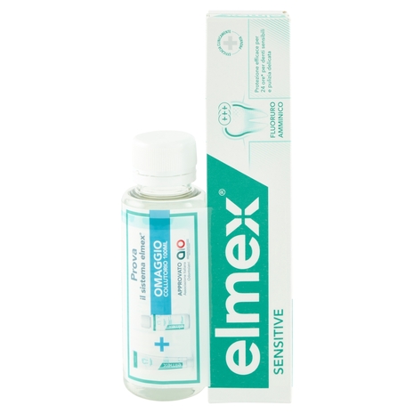 elmex Sensitive kit dentifricio 75ml e collutorio 100 ml